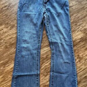 Calvin‎ Klein Womens Jeans Low Rise Flare Embellished Pockets Size 12 Snap Front